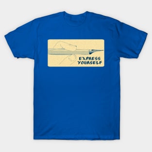 Express yourself blue aged version T-Shirt